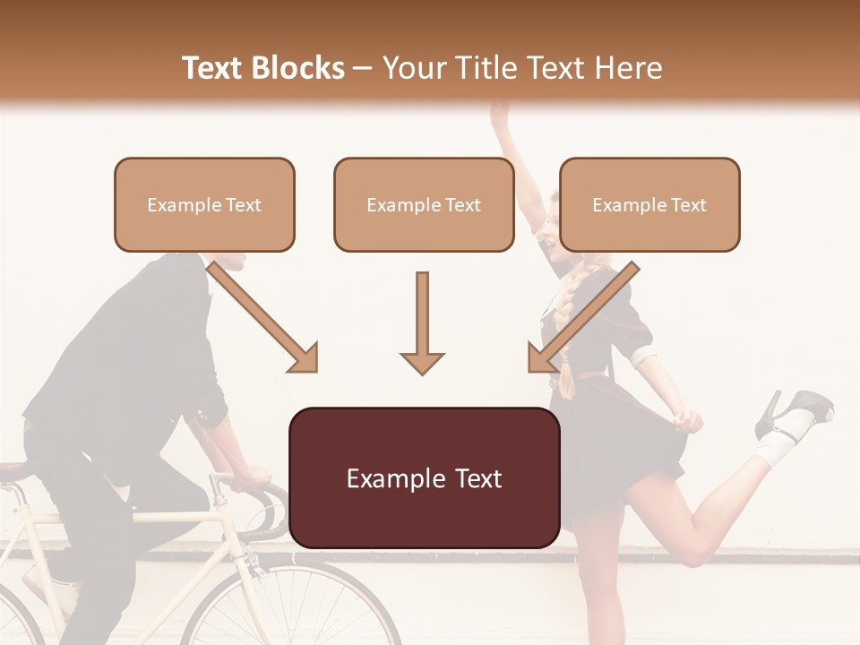 A Man Riding A Bike Next To A Woman PowerPoint Template