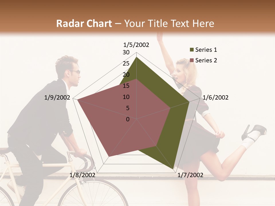 A Man Riding A Bike Next To A Woman PowerPoint Template