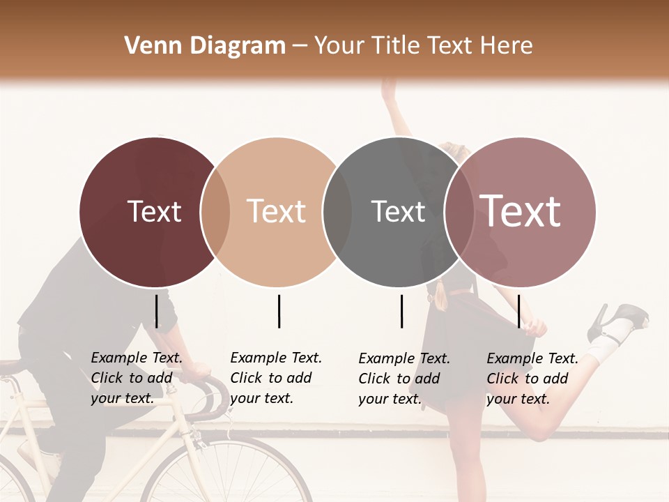 A Man Riding A Bike Next To A Woman PowerPoint Template