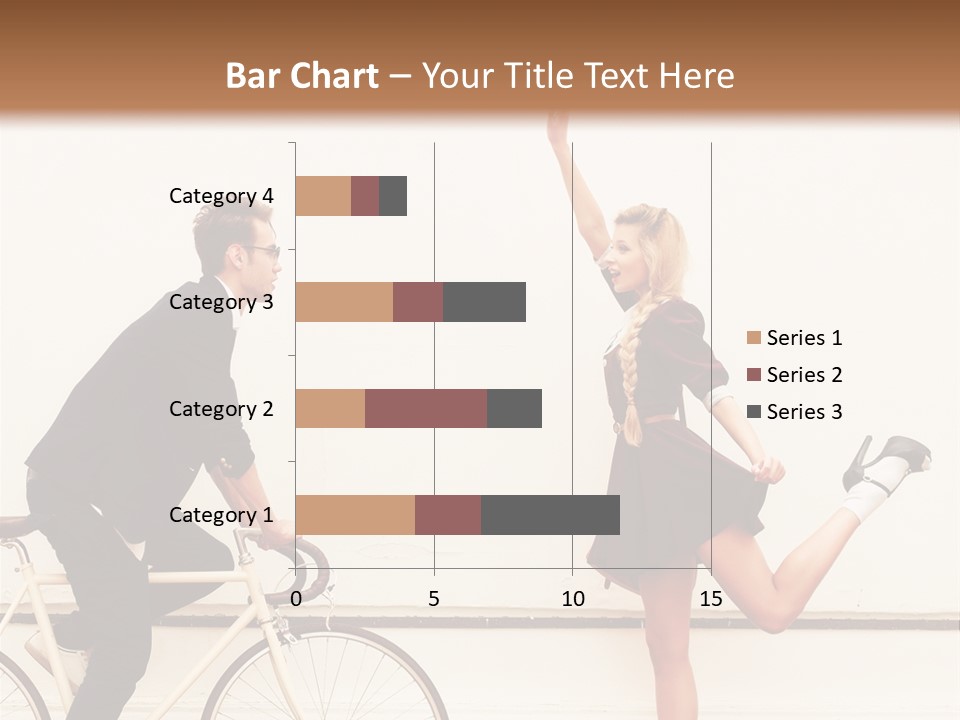 A Man Riding A Bike Next To A Woman PowerPoint Template