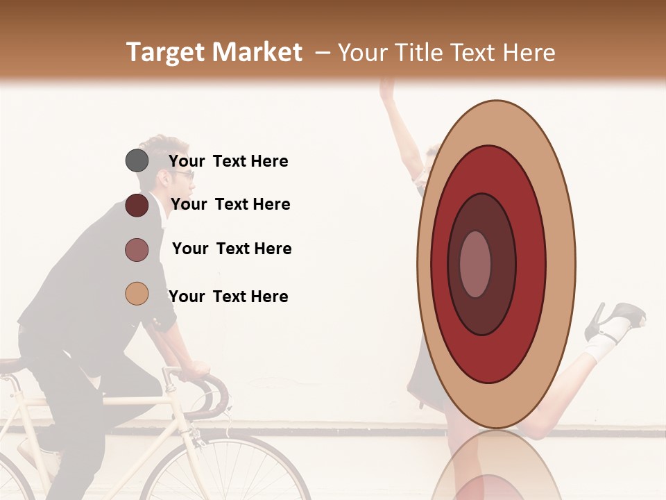 A Man Riding A Bike Next To A Woman PowerPoint Template