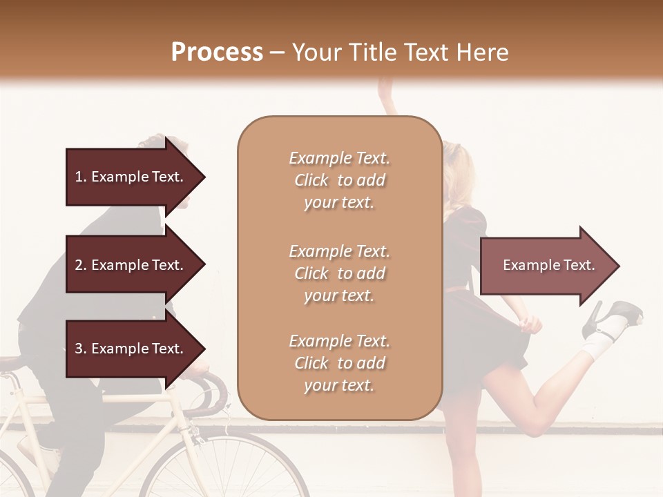 A Man Riding A Bike Next To A Woman PowerPoint Template
