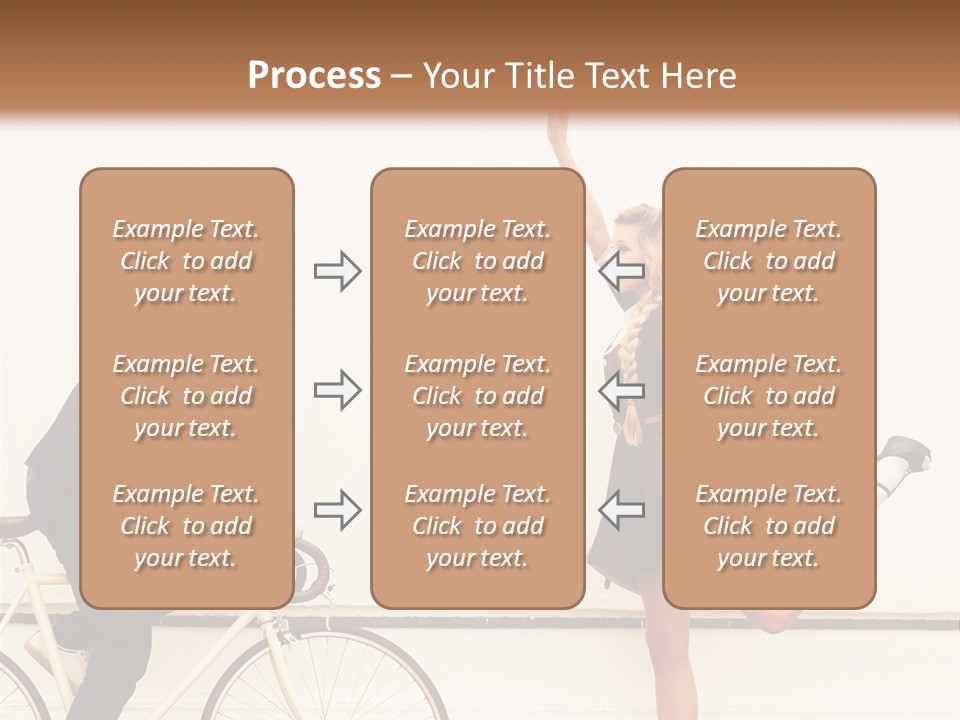 A Man Riding A Bike Next To A Woman PowerPoint Template