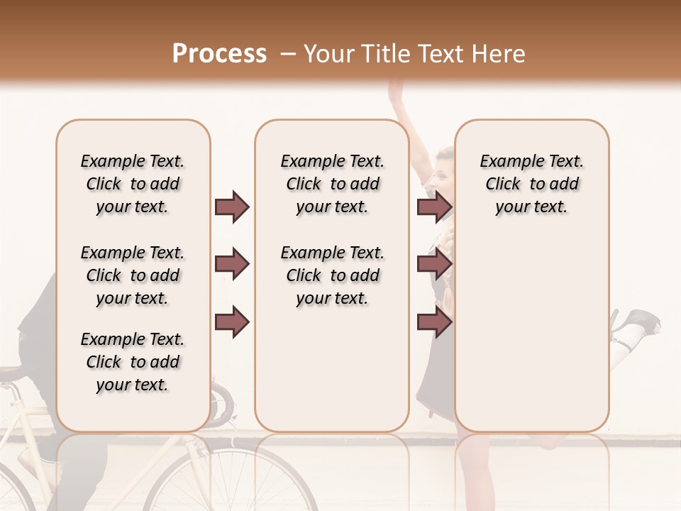 A Man Riding A Bike Next To A Woman PowerPoint Template