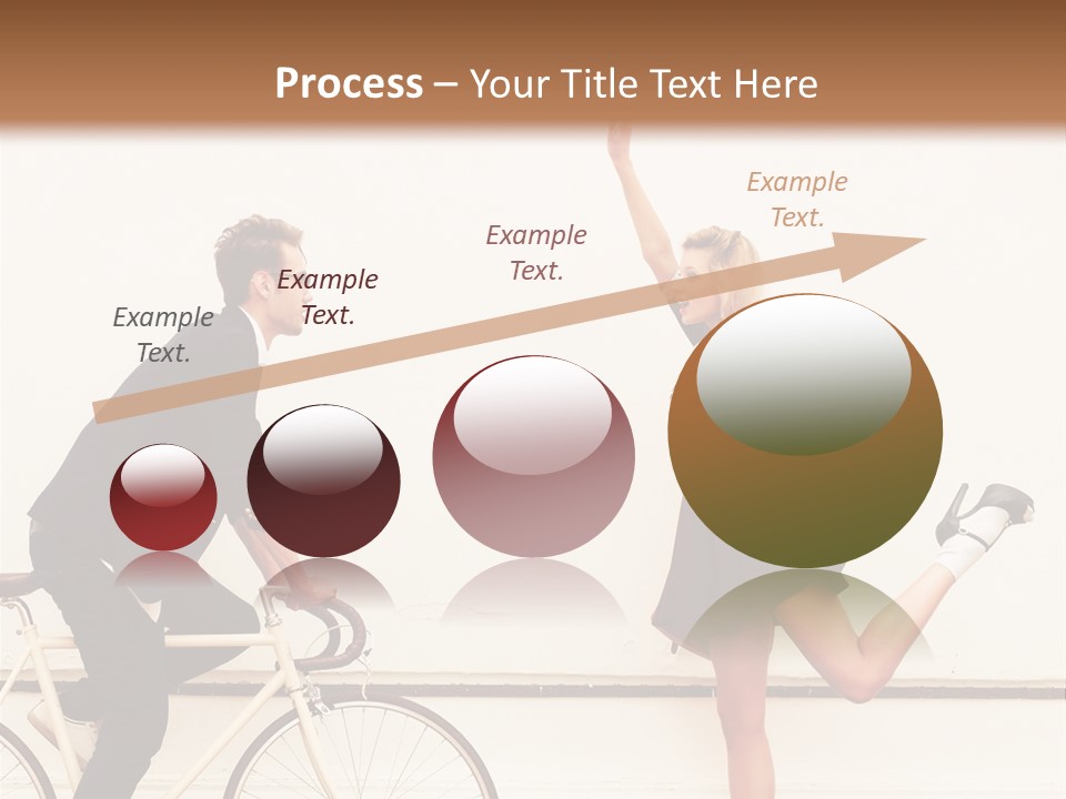 A Man Riding A Bike Next To A Woman PowerPoint Template