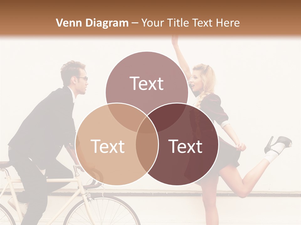 A Man Riding A Bike Next To A Woman PowerPoint Template