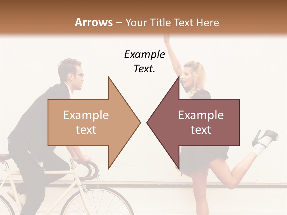 A Man Riding A Bike Next To A Woman PowerPoint Template