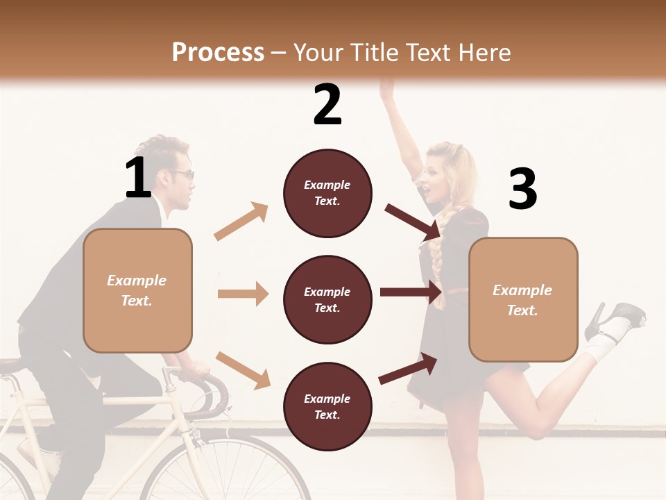 A Man Riding A Bike Next To A Woman PowerPoint Template