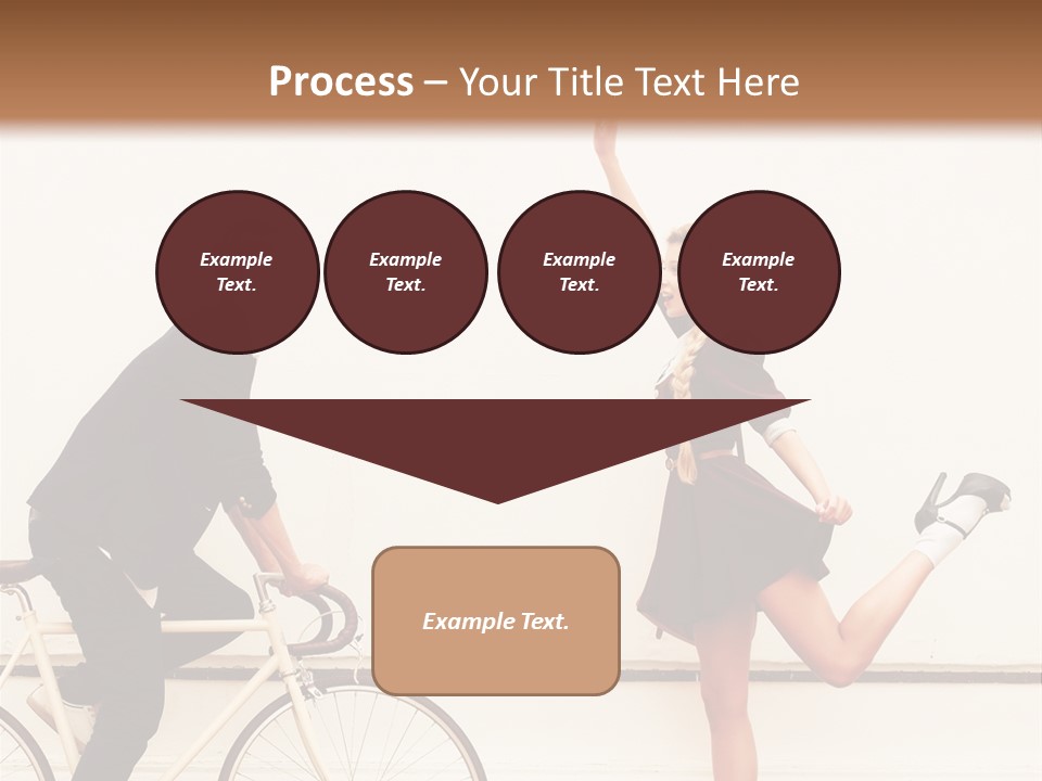 A Man Riding A Bike Next To A Woman PowerPoint Template