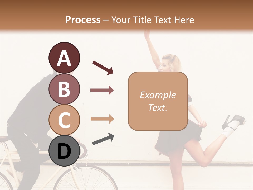 A Man Riding A Bike Next To A Woman PowerPoint Template