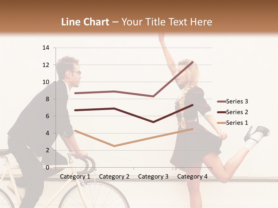 A Man Riding A Bike Next To A Woman PowerPoint Template