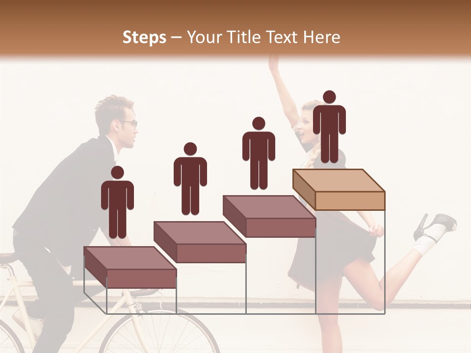 A Man Riding A Bike Next To A Woman PowerPoint Template