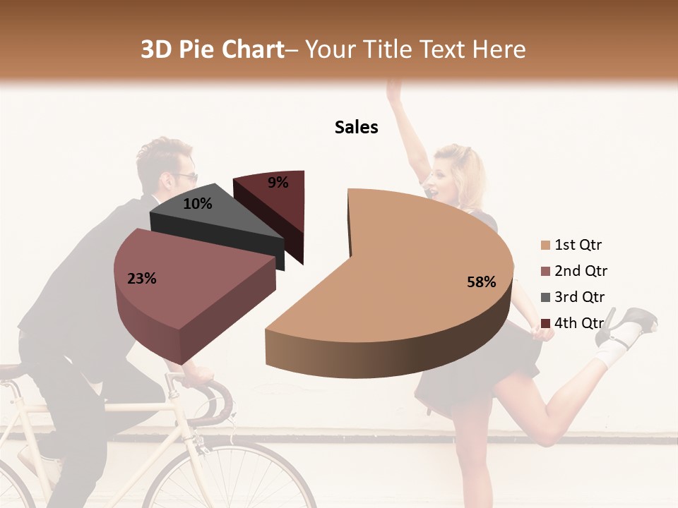 A Man Riding A Bike Next To A Woman PowerPoint Template