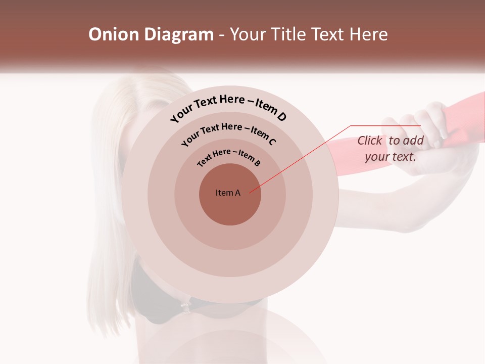 A Woman In A Bikini Is Pulling On A Red Tie PowerPoint Template