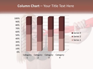 A Woman In A Bikini Is Pulling On A Red Tie PowerPoint Template