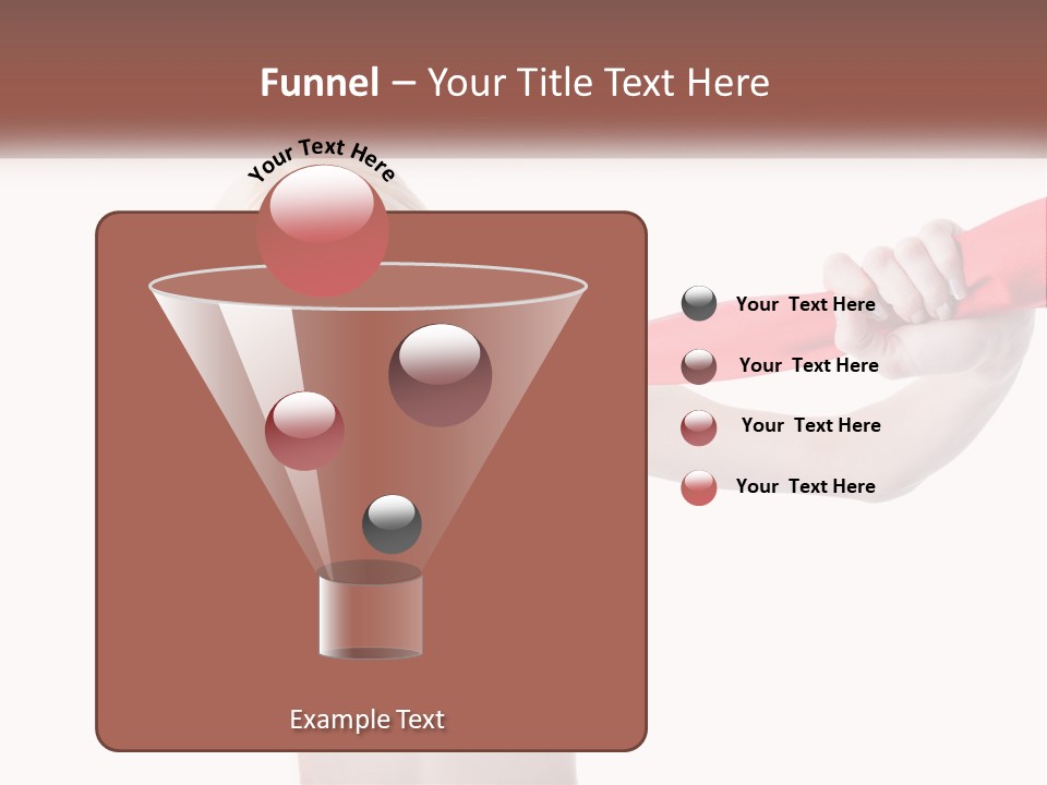 A Woman In A Bikini Is Pulling On A Red Tie PowerPoint Template