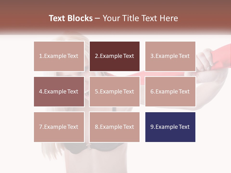 A Woman In A Bikini Is Pulling On A Red Tie PowerPoint Template