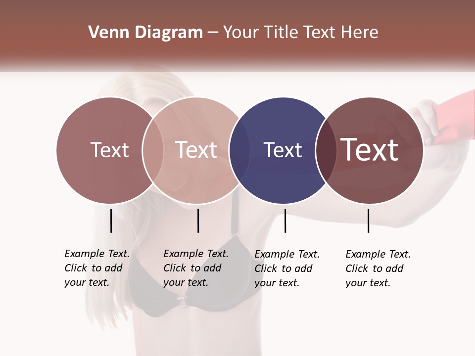 A Woman In A Bikini Is Pulling On A Red Tie PowerPoint Template