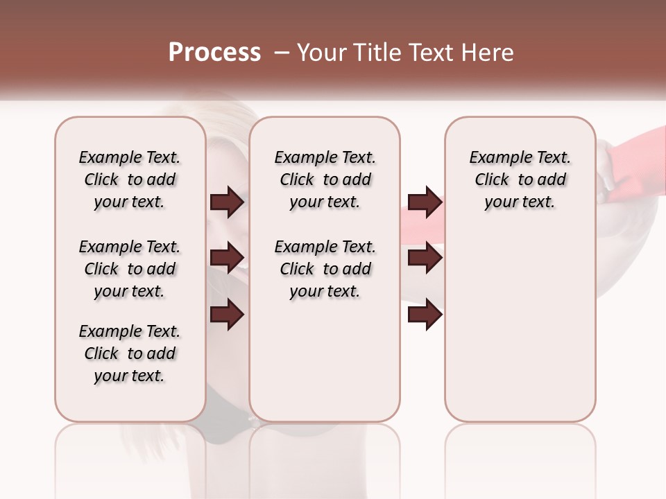 A Woman In A Bikini Is Pulling On A Red Tie PowerPoint Template