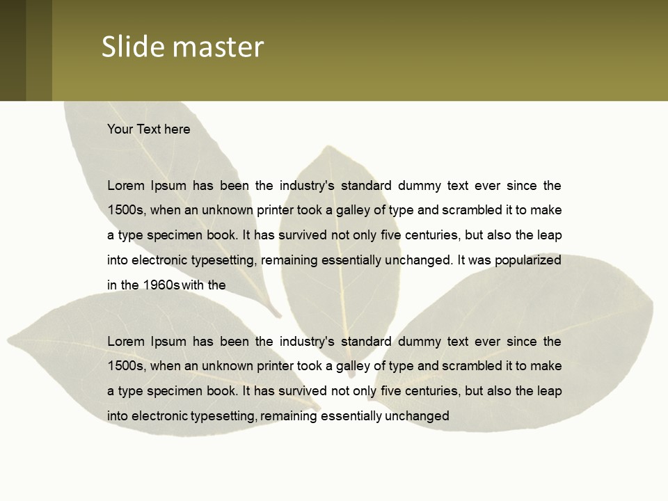 A Green Leaf Powerpoint Presentation Is Shown PowerPoint Template