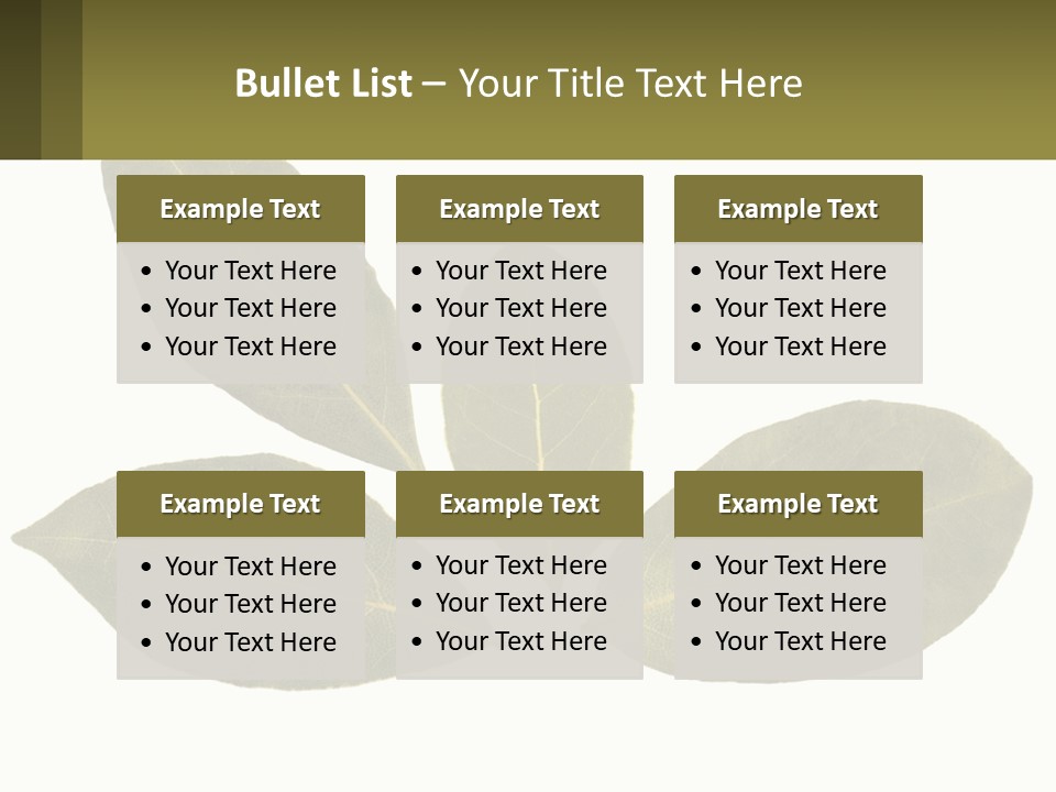 A Green Leaf Powerpoint Presentation Is Shown PowerPoint Template