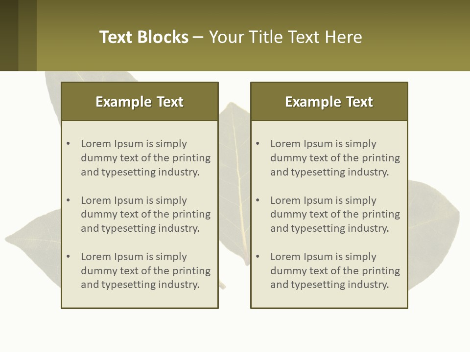 A Green Leaf Powerpoint Presentation Is Shown PowerPoint Template