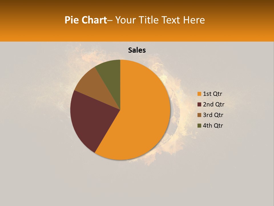 A Soccer Ball On Fire With A Black Background PowerPoint Template