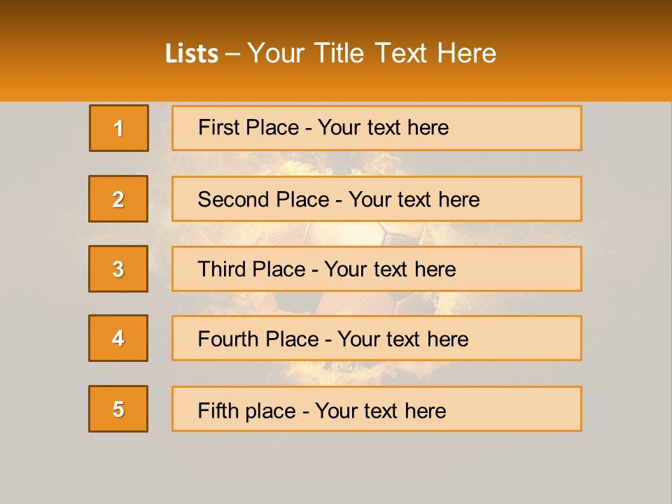 A Soccer Ball On Fire With A Black Background PowerPoint Template