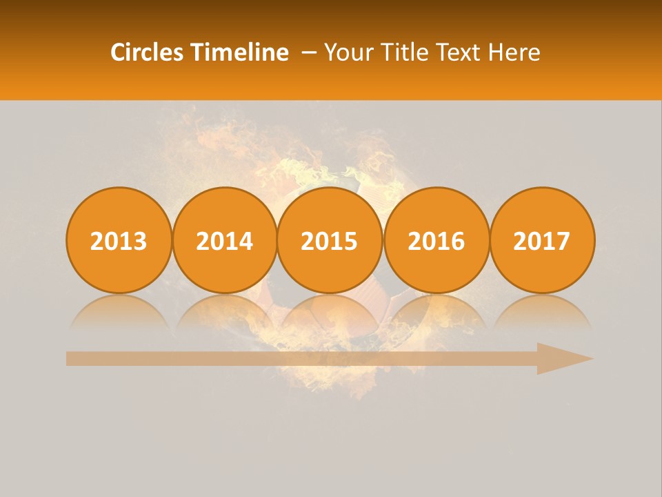 A Soccer Ball On Fire With A Black Background PowerPoint Template