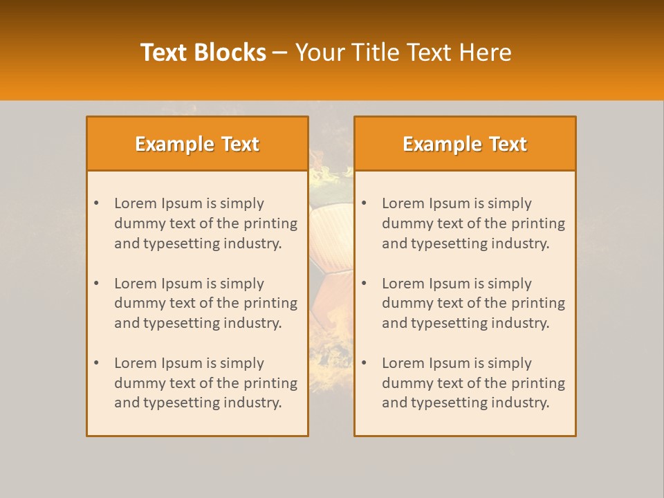 A Soccer Ball On Fire With A Black Background PowerPoint Template