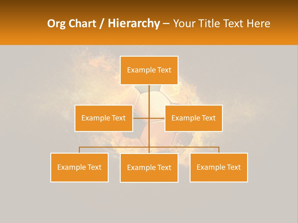 A Soccer Ball On Fire With A Black Background PowerPoint Template