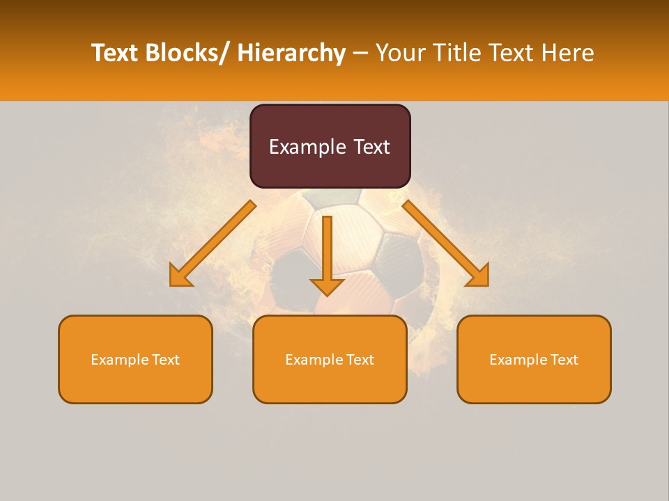 A Soccer Ball On Fire With A Black Background PowerPoint Template