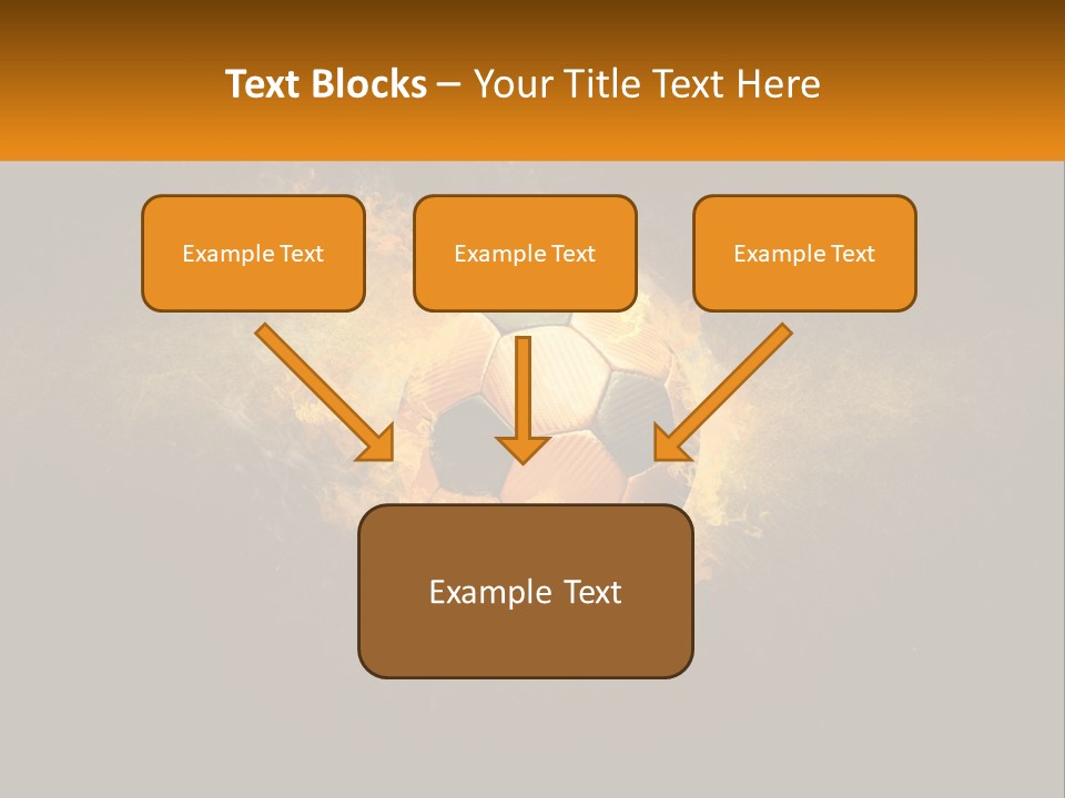 A Soccer Ball On Fire With A Black Background PowerPoint Template