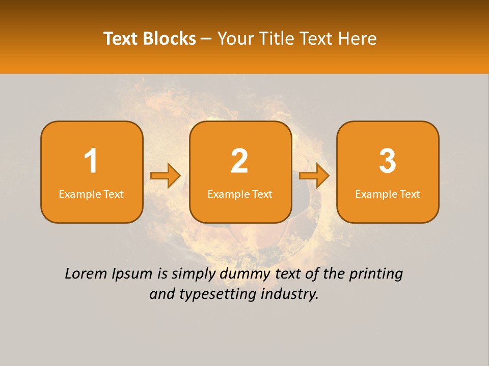 A Soccer Ball On Fire With A Black Background PowerPoint Template