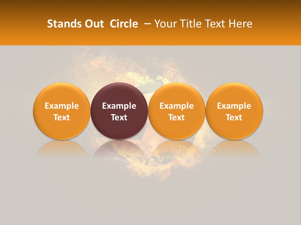 A Soccer Ball On Fire With A Black Background PowerPoint Template