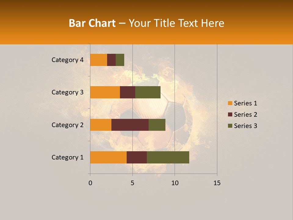 A Soccer Ball On Fire With A Black Background PowerPoint Template