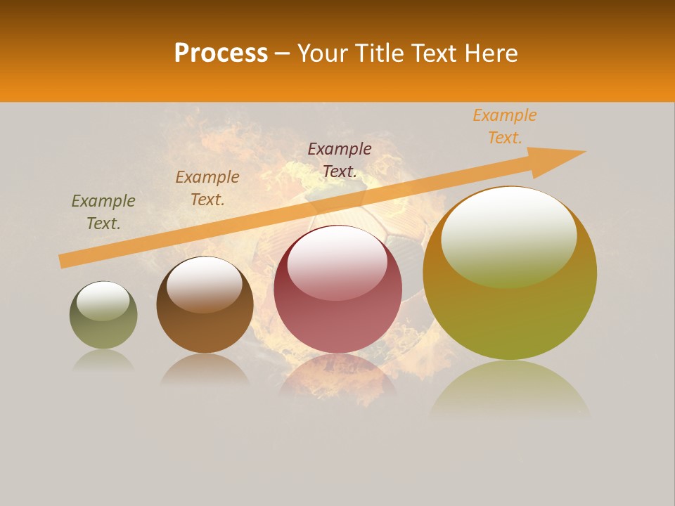 A Soccer Ball On Fire With A Black Background PowerPoint Template