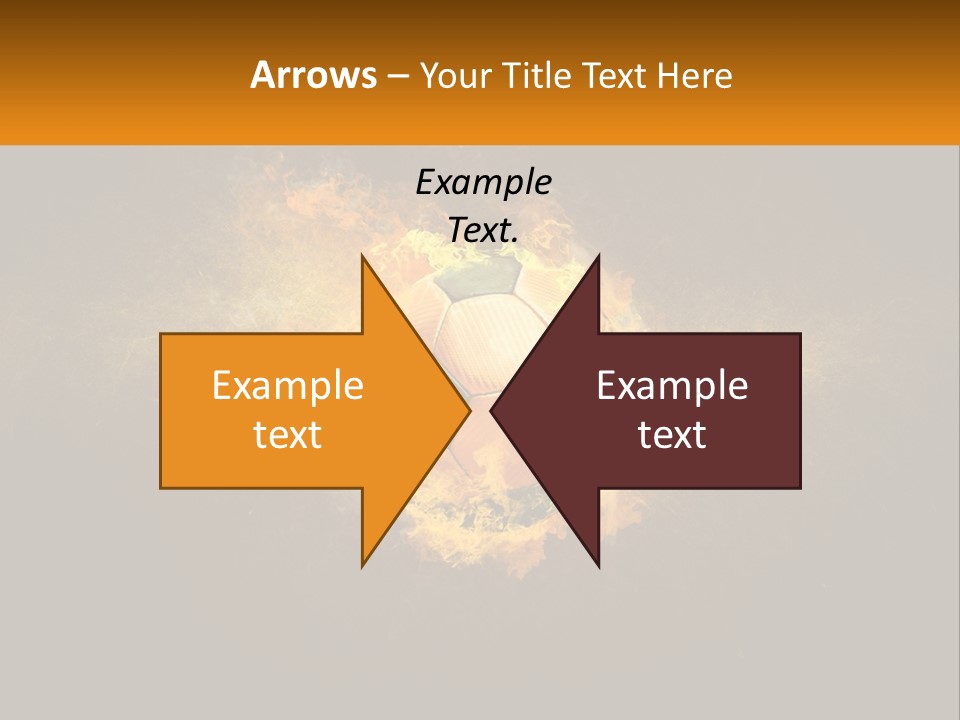 A Soccer Ball On Fire With A Black Background PowerPoint Template