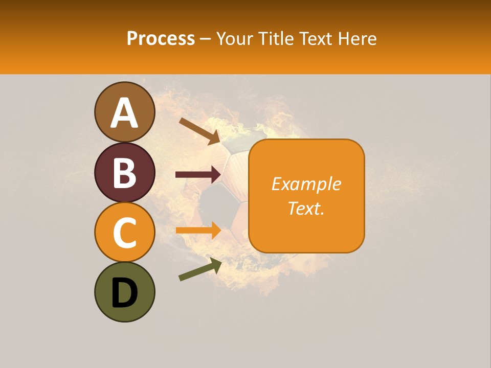 A Soccer Ball On Fire With A Black Background PowerPoint Template