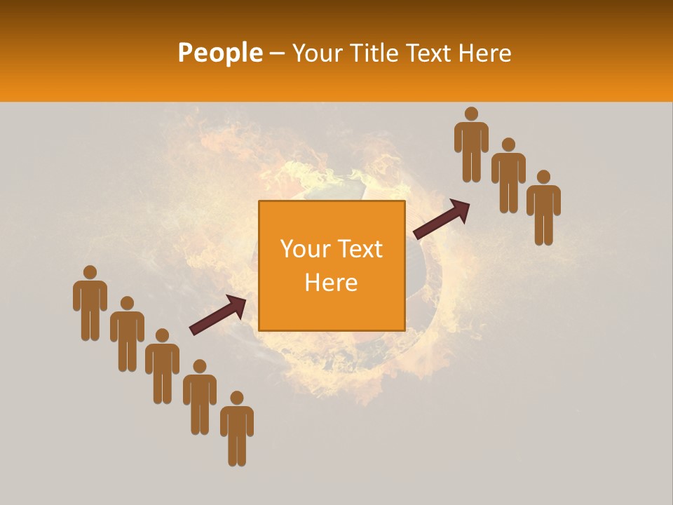 A Soccer Ball On Fire With A Black Background PowerPoint Template