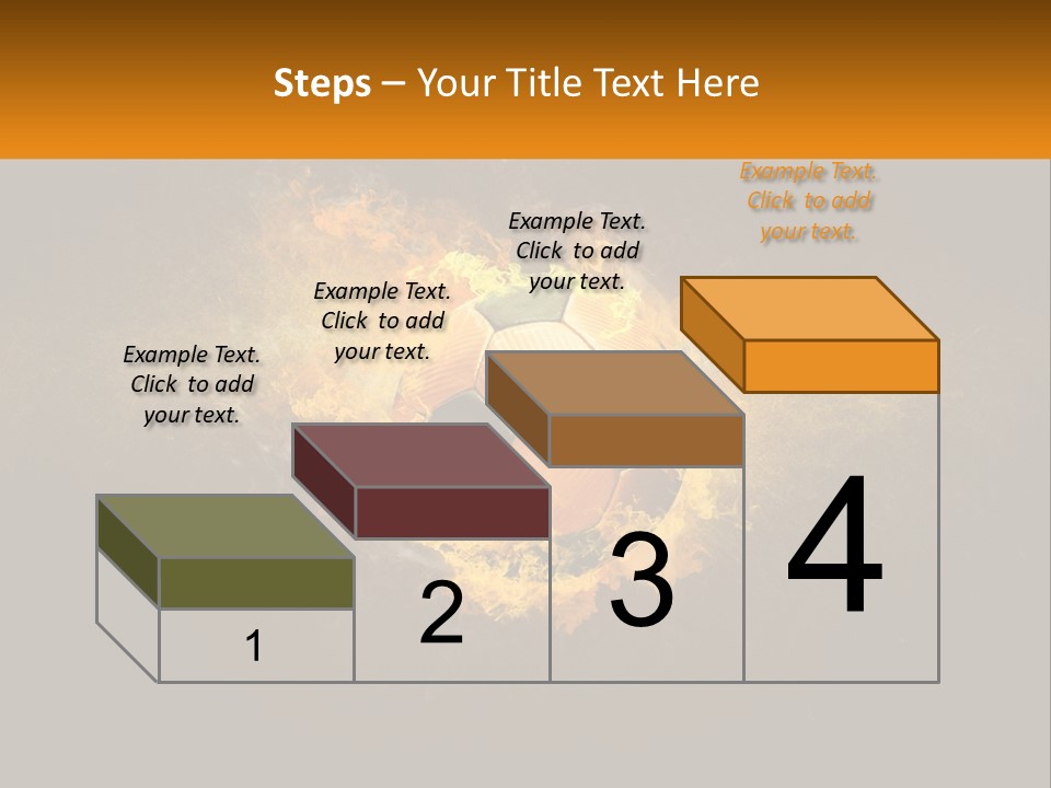 A Soccer Ball On Fire With A Black Background PowerPoint Template