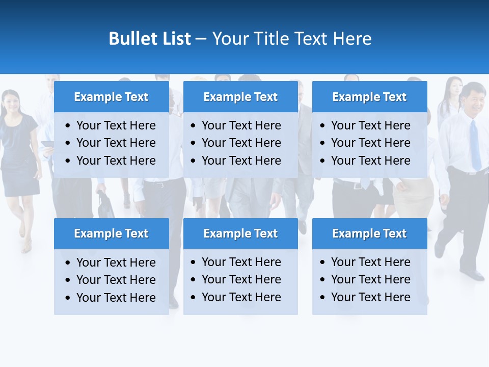 A Group Of Business People Walking Down A Street PowerPoint Template