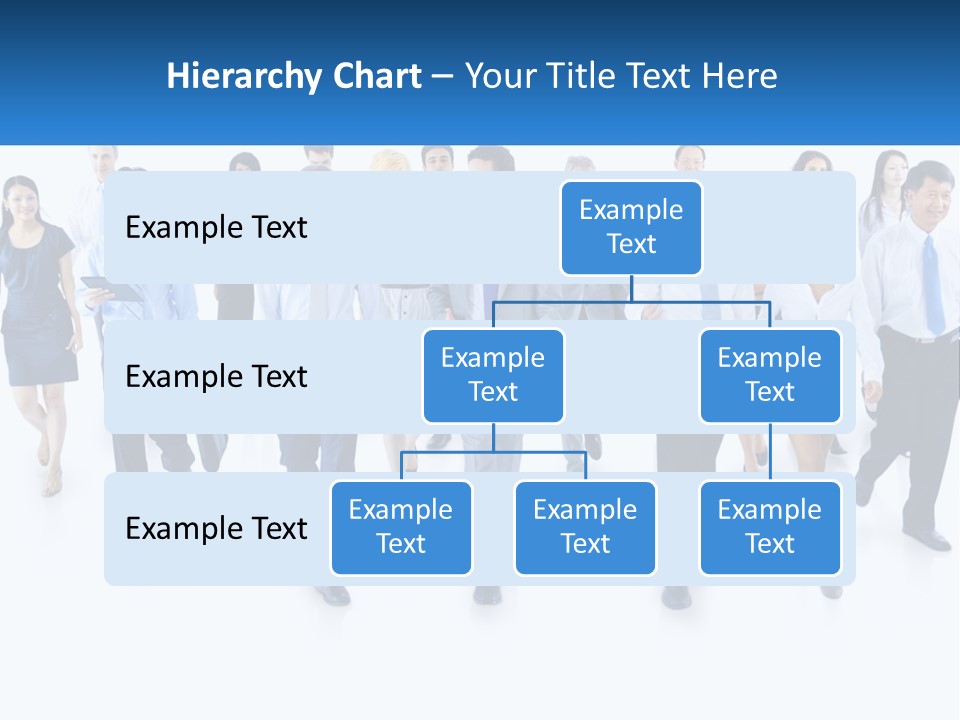 A Group Of Business People Walking Down A Street PowerPoint Template