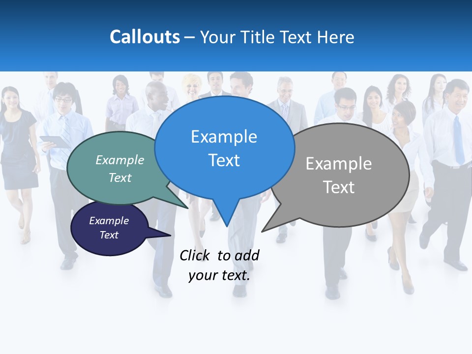 A Group Of Business People Walking Down A Street PowerPoint Template