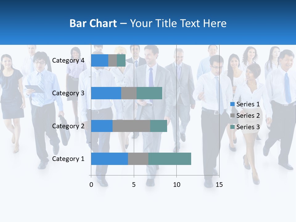 A Group Of Business People Walking Down A Street PowerPoint Template