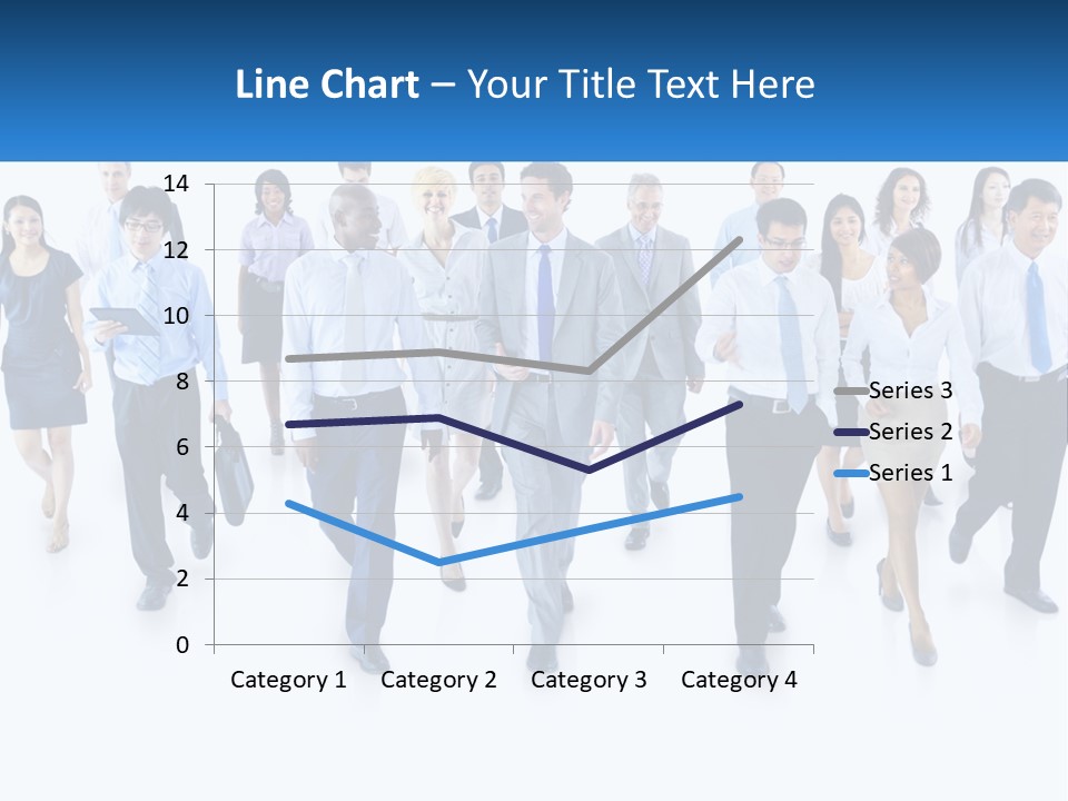 A Group Of Business People Walking Down A Street PowerPoint Template
