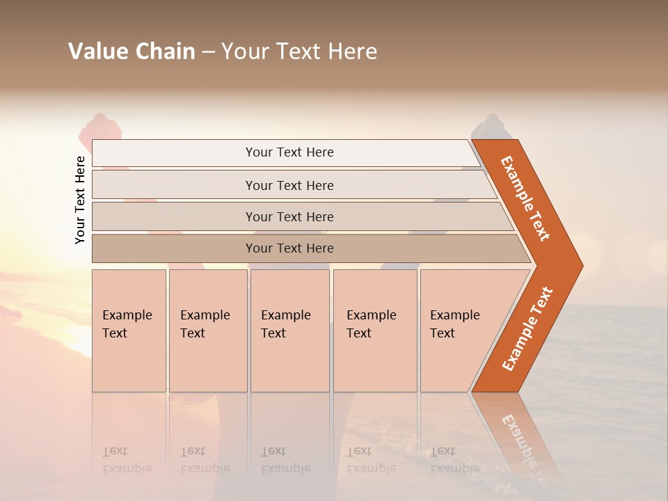 A Person Standing On A Beach With Their Arms In The Air PowerPoint Template