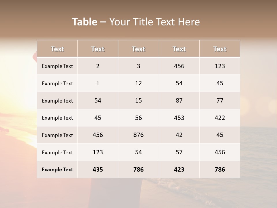 A Person Standing On A Beach With Their Arms In The Air PowerPoint Template