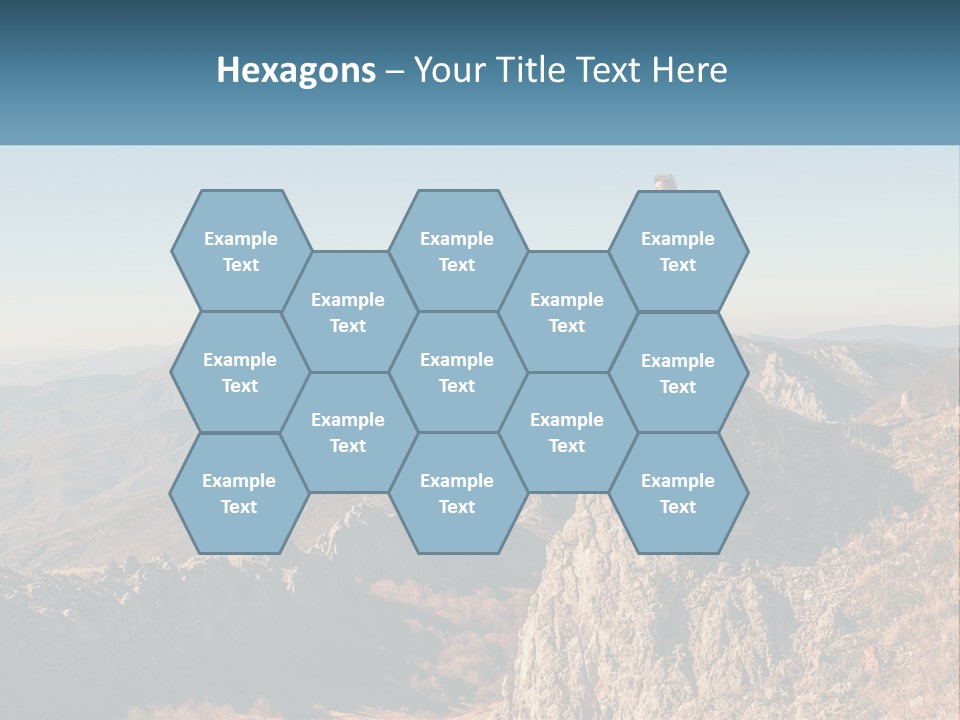 A Man Standing On Top Of A Rock On Top Of A Mountain PowerPoint Template
