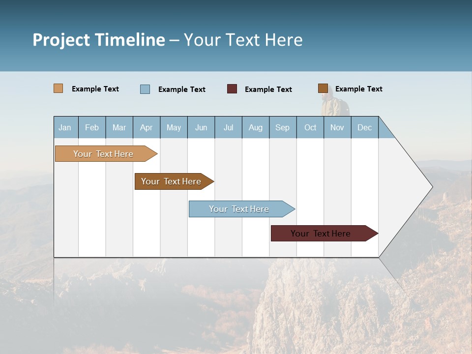 A Man Standing On Top Of A Rock On Top Of A Mountain PowerPoint Template